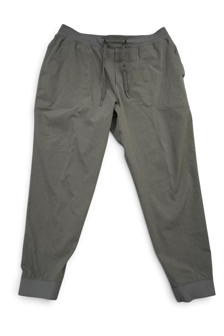 Lululemon Pants Mens XL 36x28 Green Check Woven Jogger Elastic Waist Stretch
